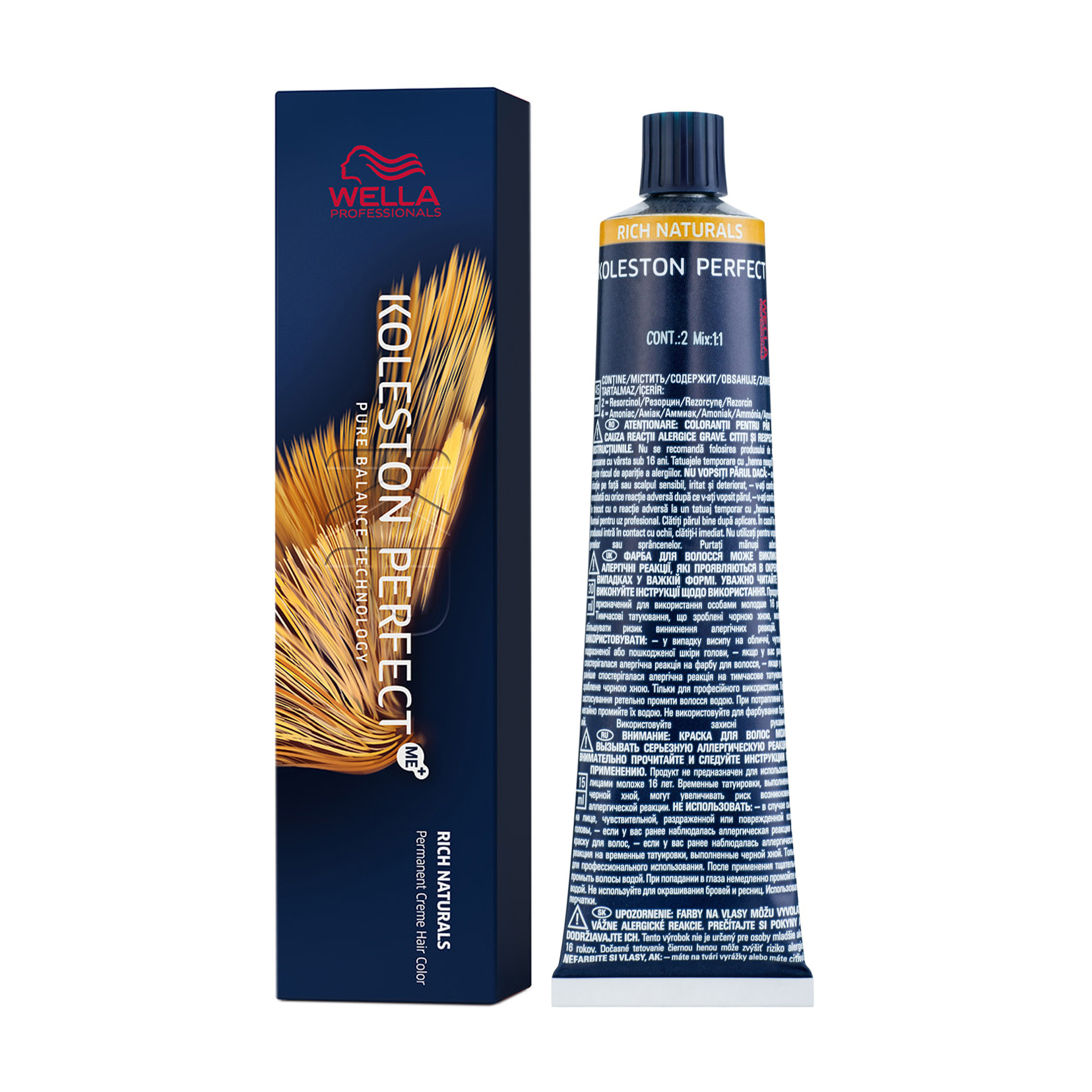 Стійка крем-фарба для волосся Wella Professionals Koleston Perfect Me+ Rich Naturals 5/37 Світло-коричневий золотисто-коричневий, 60 мл